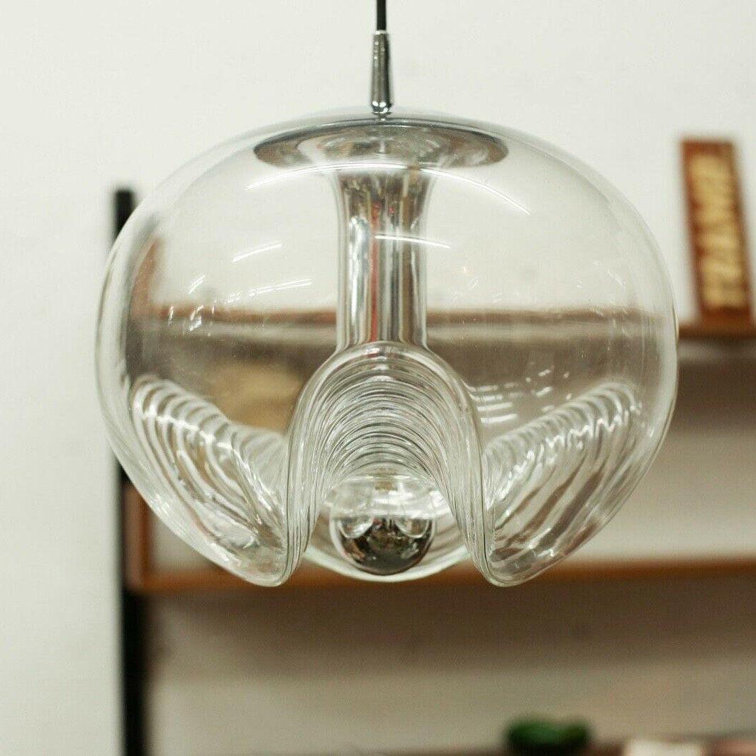 Solara Pendant Lamp Glass Wave Mid Century Vintage