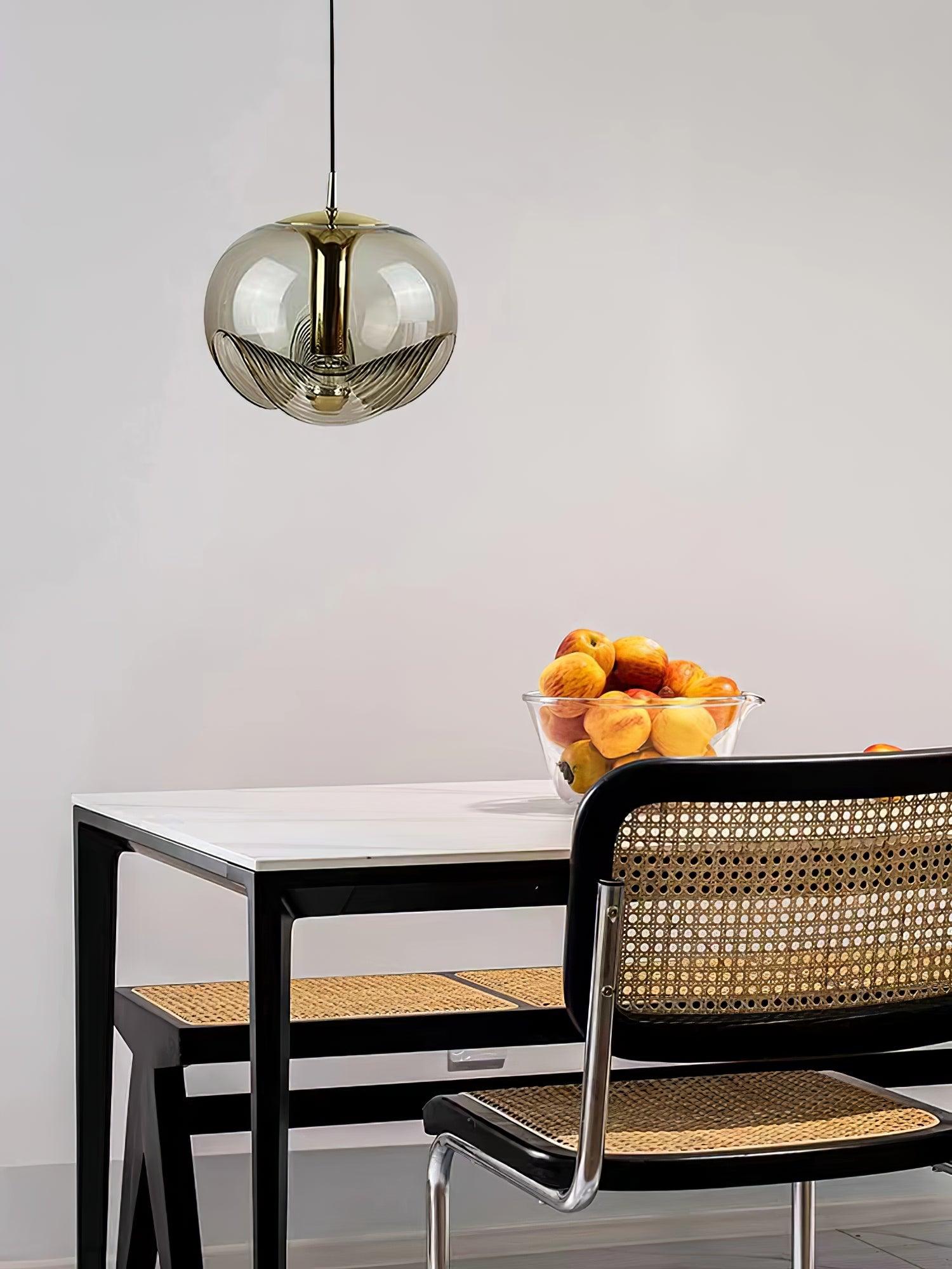 Solara Pendant Lamp Glass Wave Mid Century Vintage