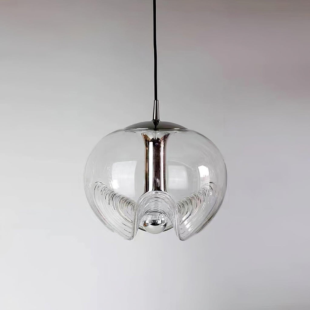 Solara Pendant Lamp Glass Wave Mid Century Vintage