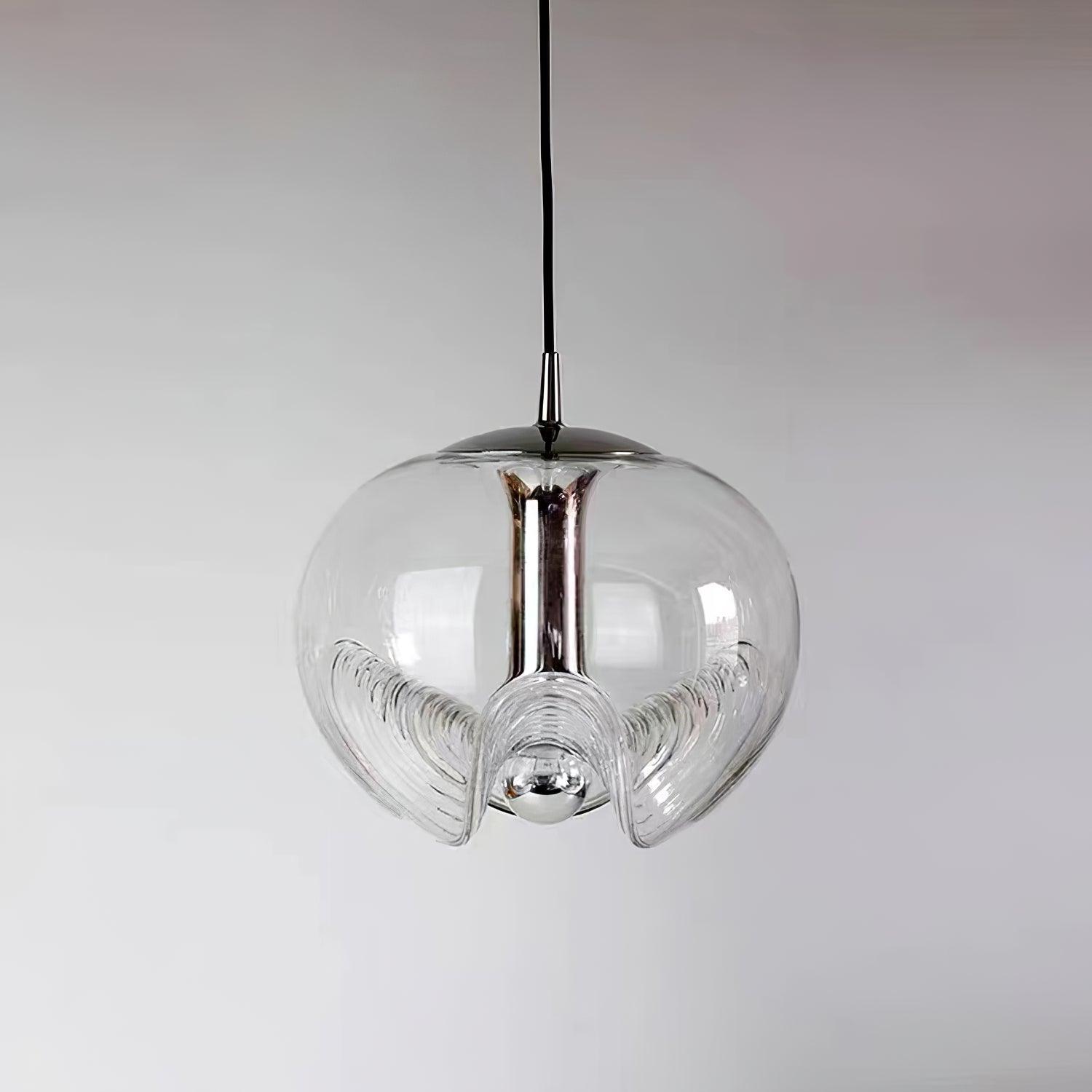 Solara Pendant Lamp Glass Wave Mid Century Vintage
