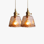 Arisha Vintage Style Industrial Pendant Light Retro Glass Brass