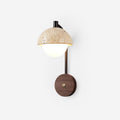 Ritta  Wall Lamp  Travertine  Wood Dome