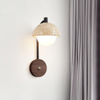 Ritta  Wall Lamp  Travertine  Wood Dome