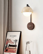 Ritta  Wall Lamp  Travertine  Wood Dome