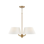 Arcara Vintage Industrial Brass Fabric Chandelier