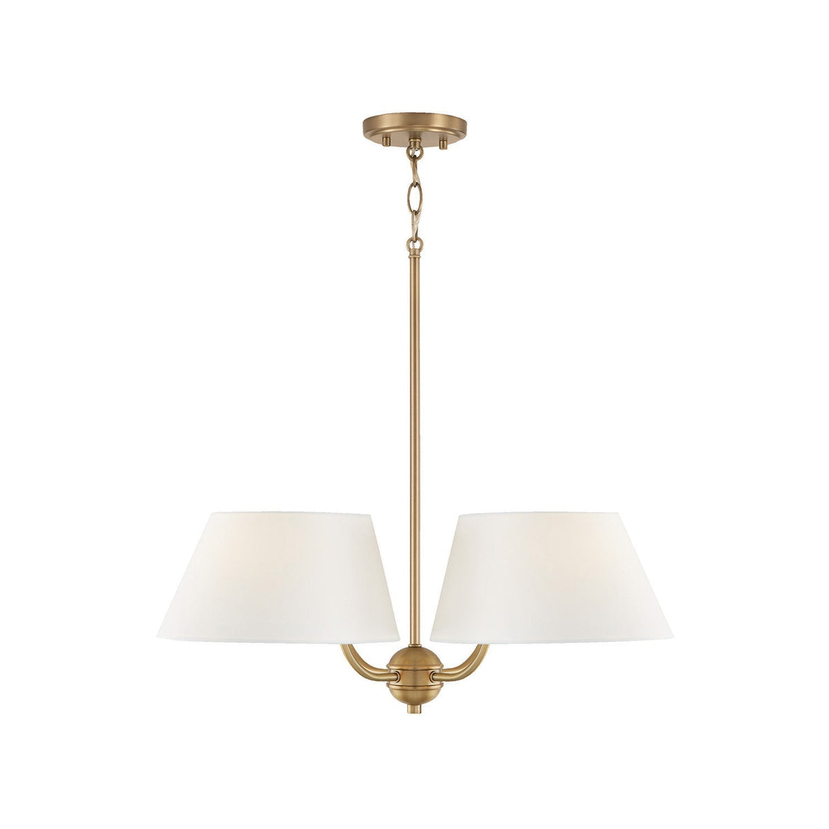 Arcara Vintage Industrial Brass Fabric Chandelier