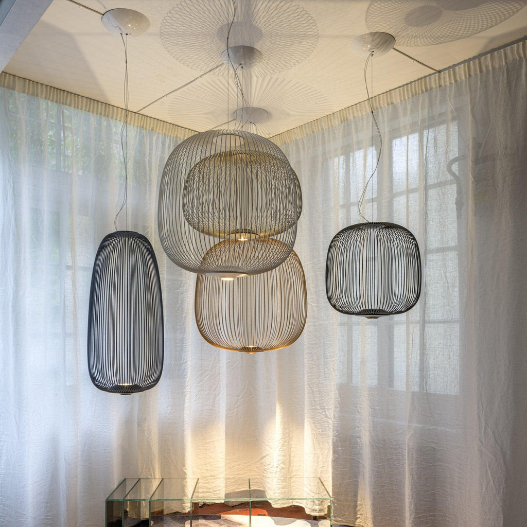 Aero Lightweight Spokes Cage Pendant Light