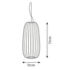 Aero Lightweight Spokes Cage Pendant Light