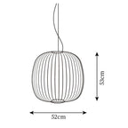 Aero Lightweight Spokes Cage Pendant Light