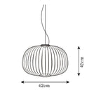 Aero Lightweight Spokes Cage Pendant Light
