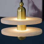 Goose White Alabaster Copper Pendant Lamp