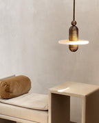 Goose White Alabaster Copper Pendant Lamp