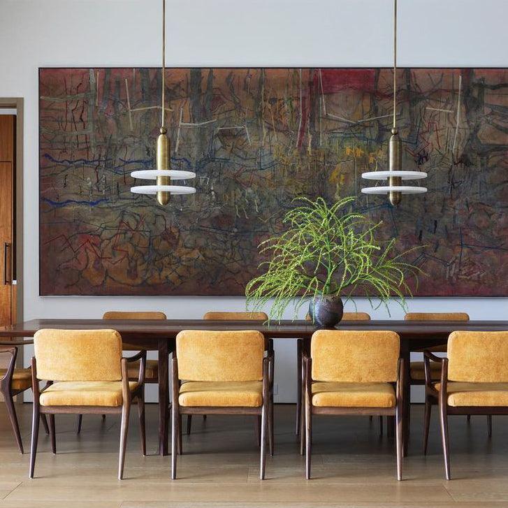 Goose White Alabaster Copper Pendant Lamp