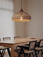 Lythean Elegance Art Rattan Wood Pendant Light