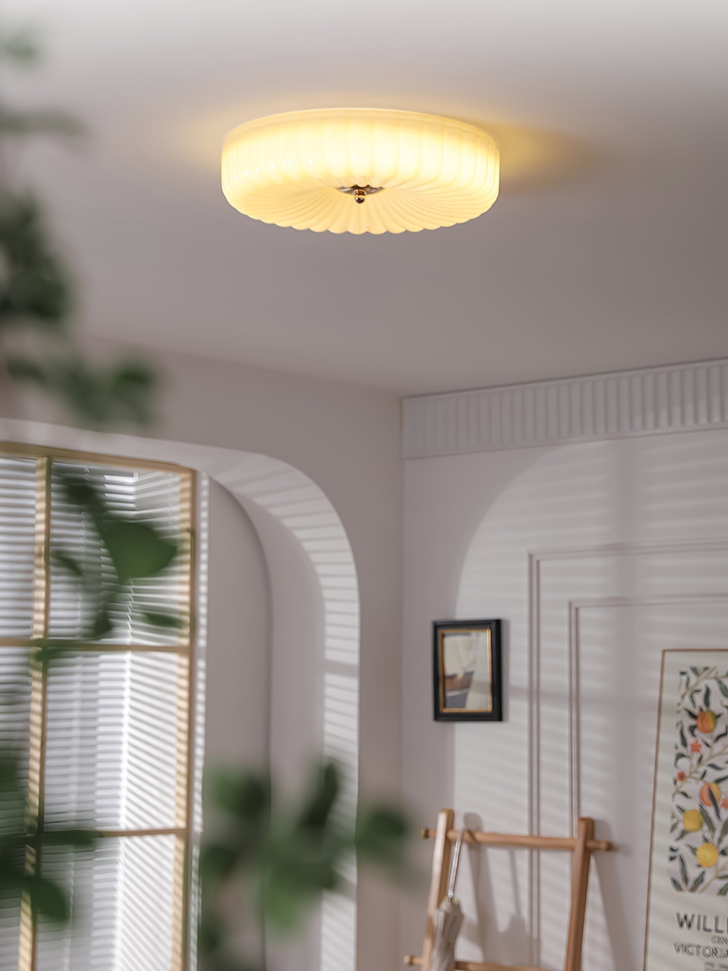 Zathee Modern Minimalist Glass Flush Mount Ceiling Light