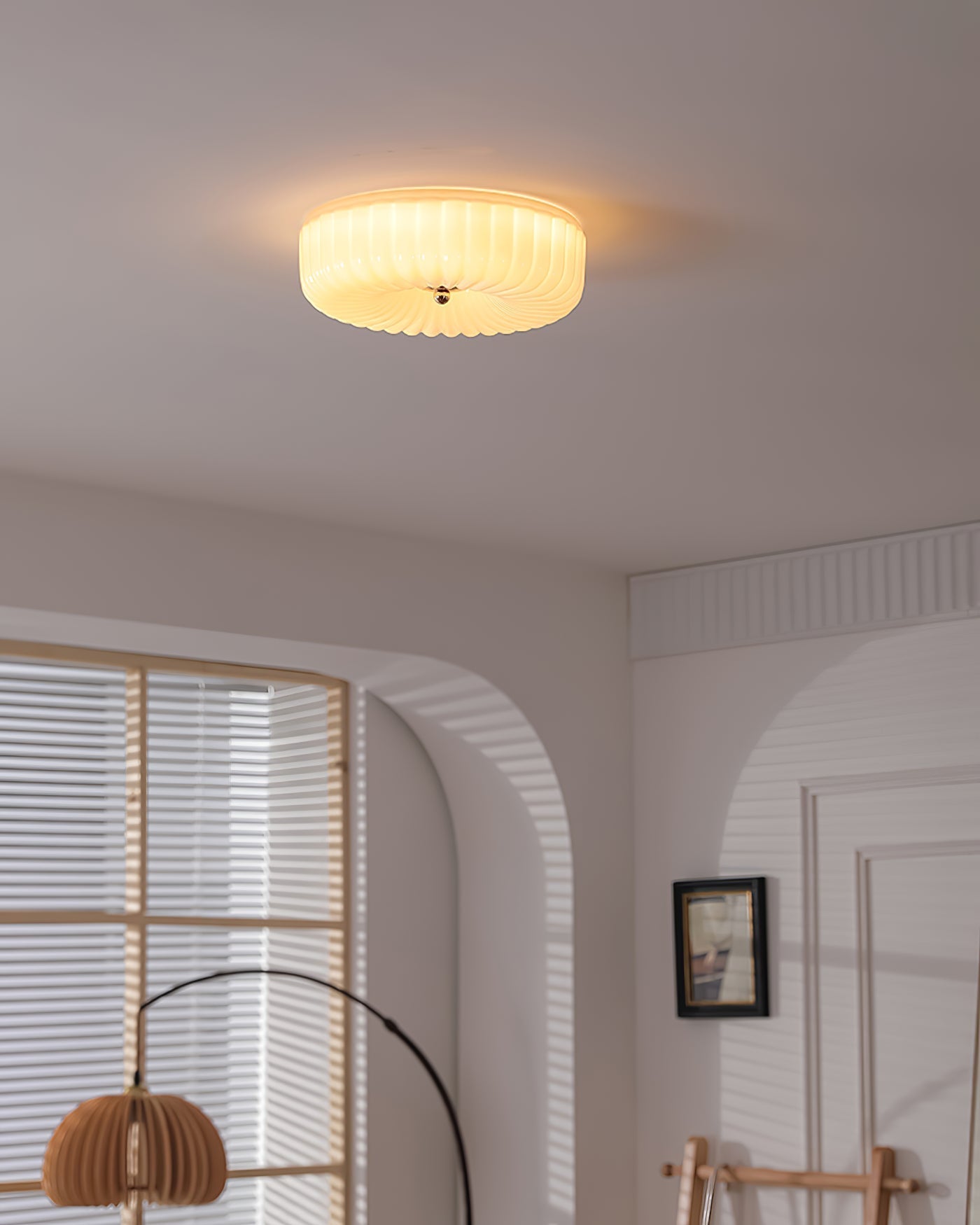 Zathee Modern Minimalist Glass Flush Mount Ceiling Light