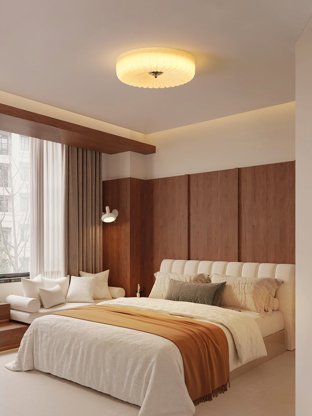 Zathee Modern Minimalist Glass Flush Mount Ceiling Light