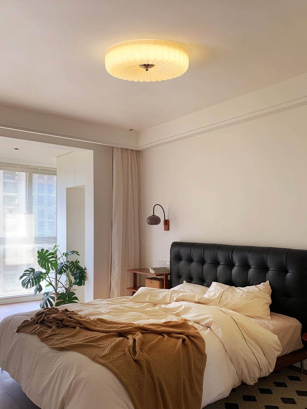 Zathee Modern Minimalist Glass Flush Mount Ceiling Light