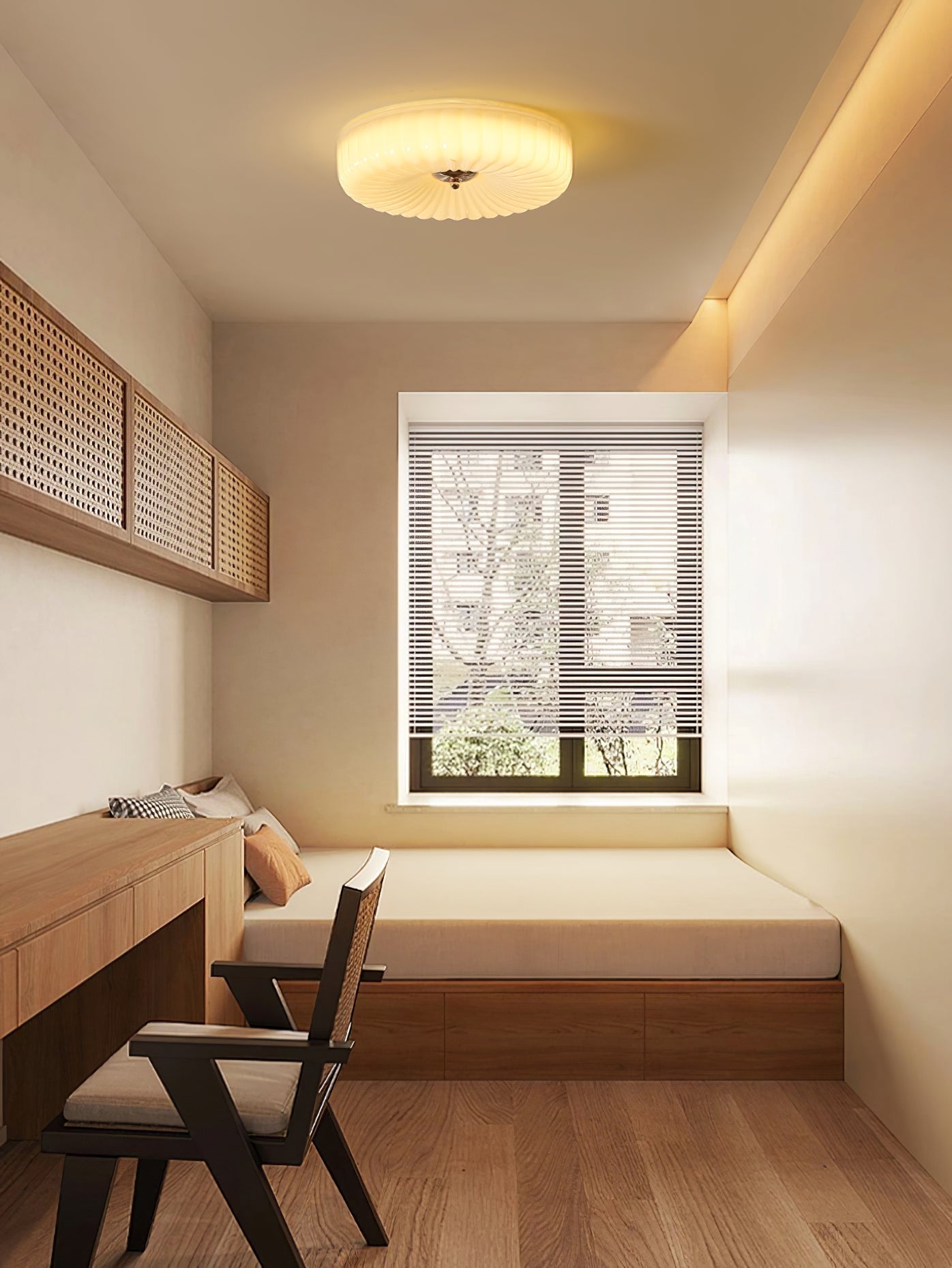 Zathee Modern Minimalist Glass Flush Mount Ceiling Light
