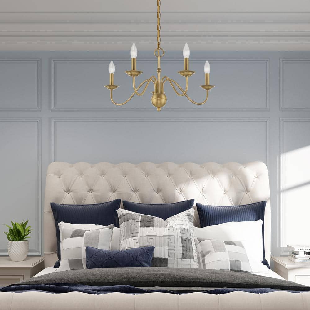 Avvarir Vintage Industrial Brass Chandelier