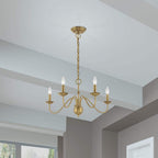 Avvarir Vintage Industrial Brass Chandelier