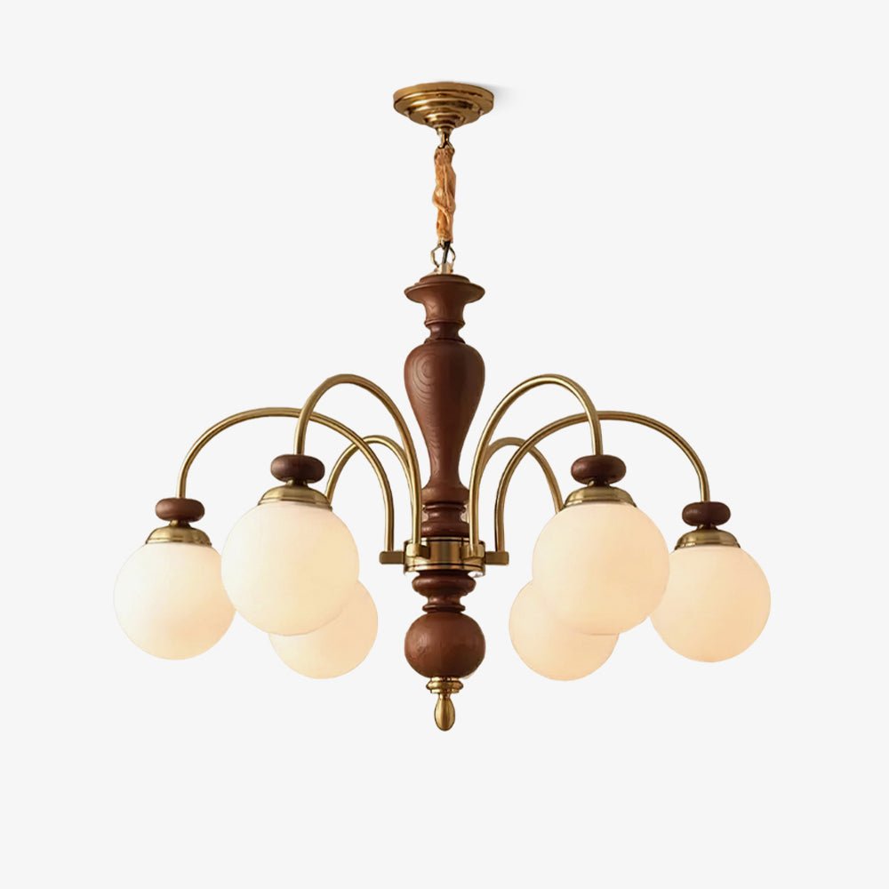 Solara Chandelier Classic Wooden Brass - image 1