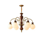 Solara Chandelier Classic Wooden Brass - image 24