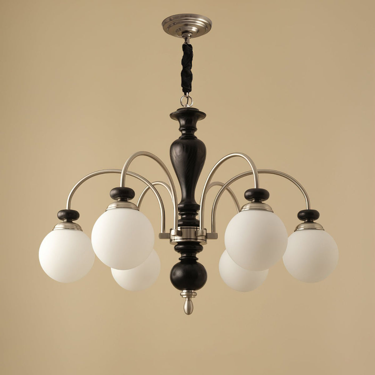 Solara Chandelier Classic Wooden Brass - image 2