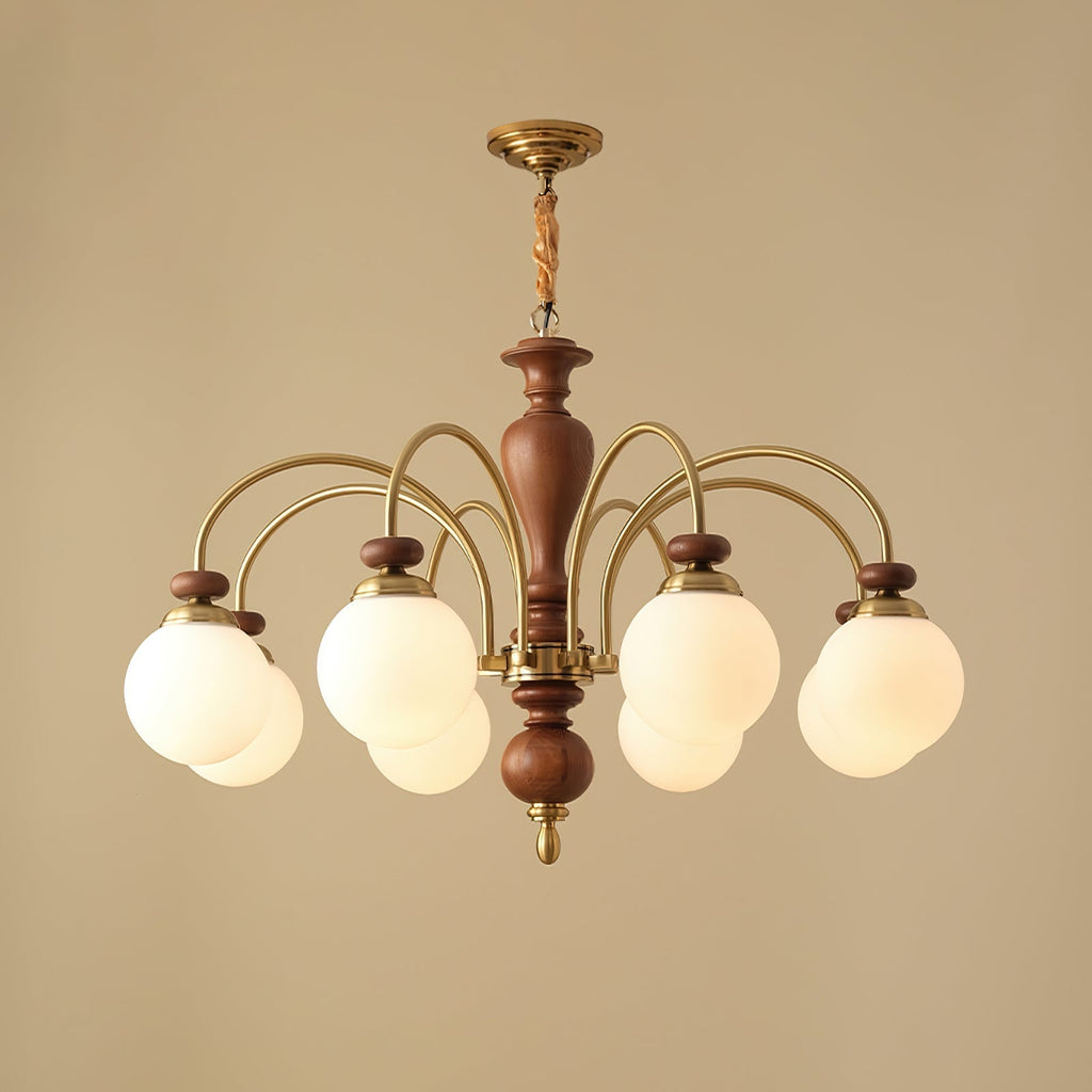 Solara Chandelier Classic Wooden Brass - image 6
