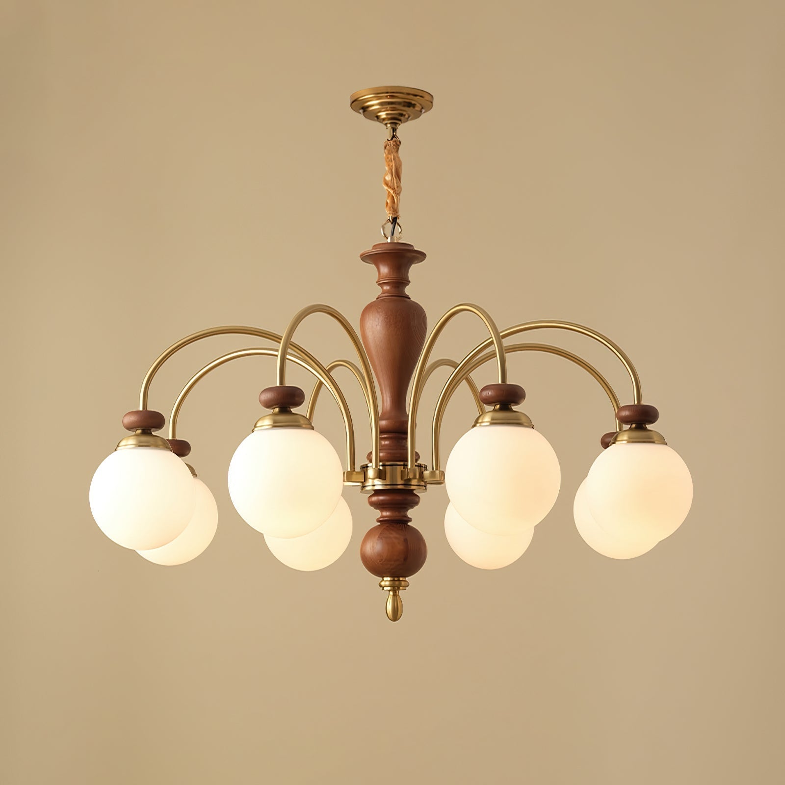 Solara Chandelier Classic Wooden Brass - image 6