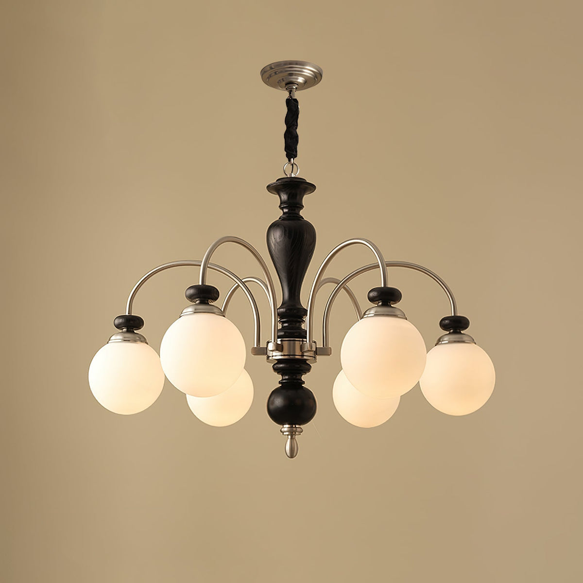 Solara Chandelier Classic Wooden Brass - Letslighting
