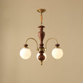 Solara Chandelier Classic Wooden Brass - Letslighting