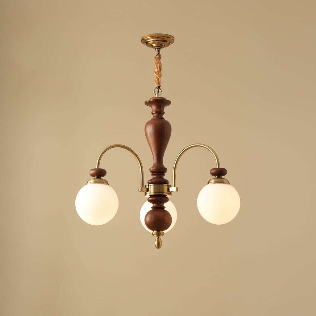 Solara Chandelier Classic Wooden Brass - image 10