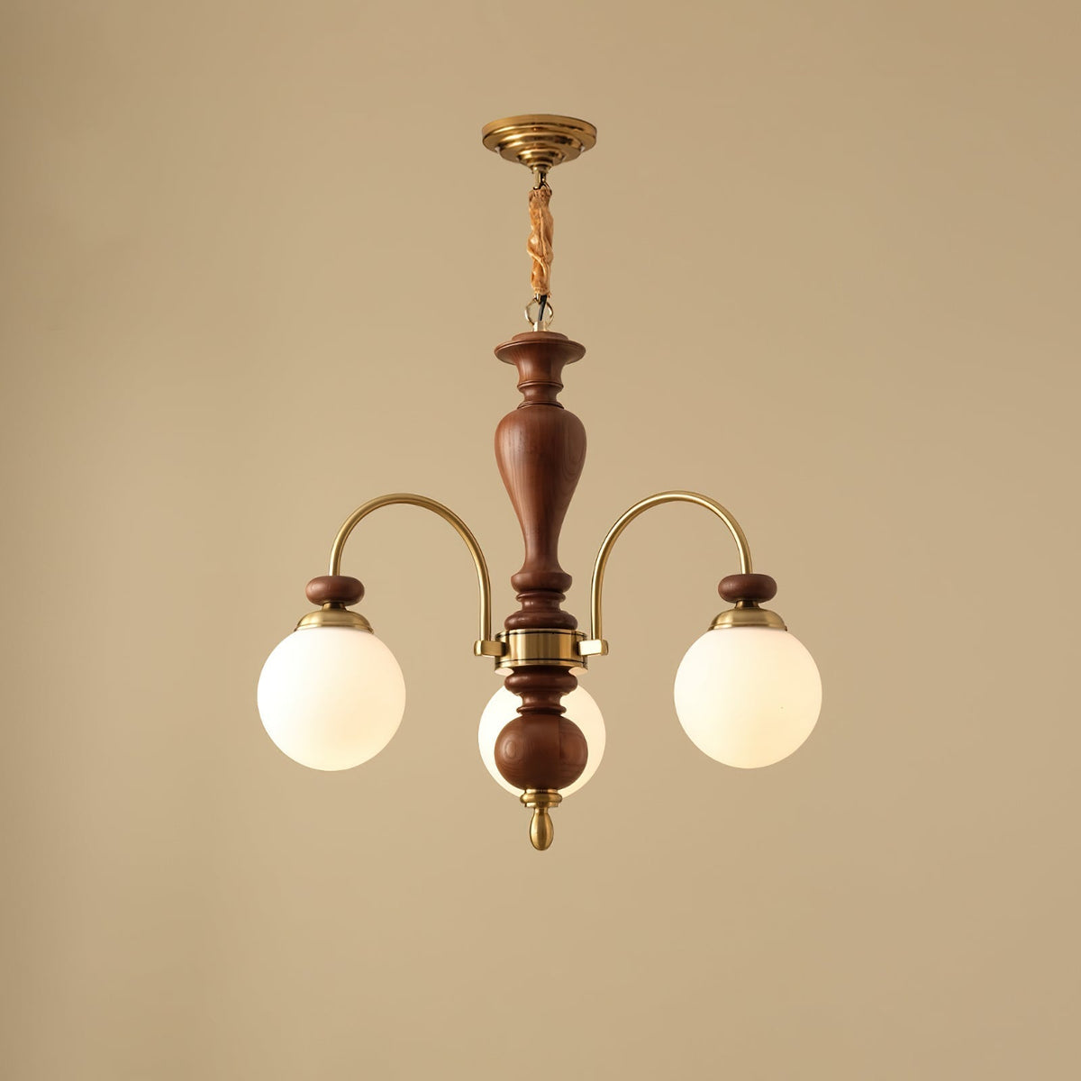 Solara Chandelier Classic Wooden Brass - image 10