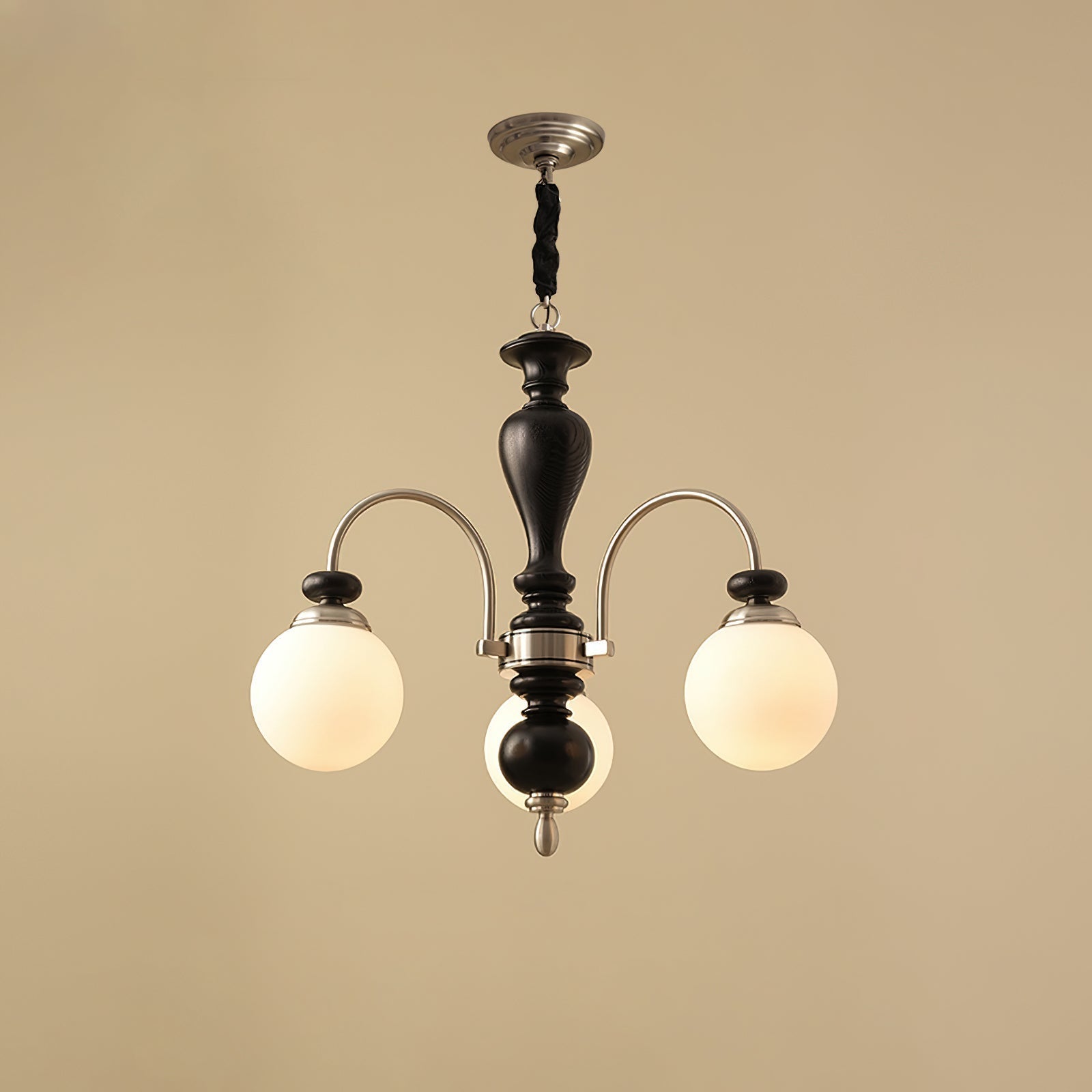 Solara Chandelier Classic Wooden Brass - image 9
