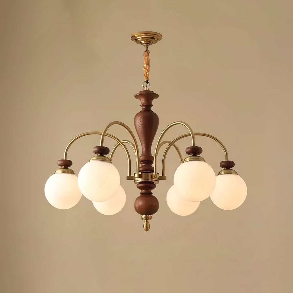 Solara Chandelier Classic Wooden Brass - image 5