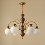 Solara Chandelier Classic Wooden Brass - image 3