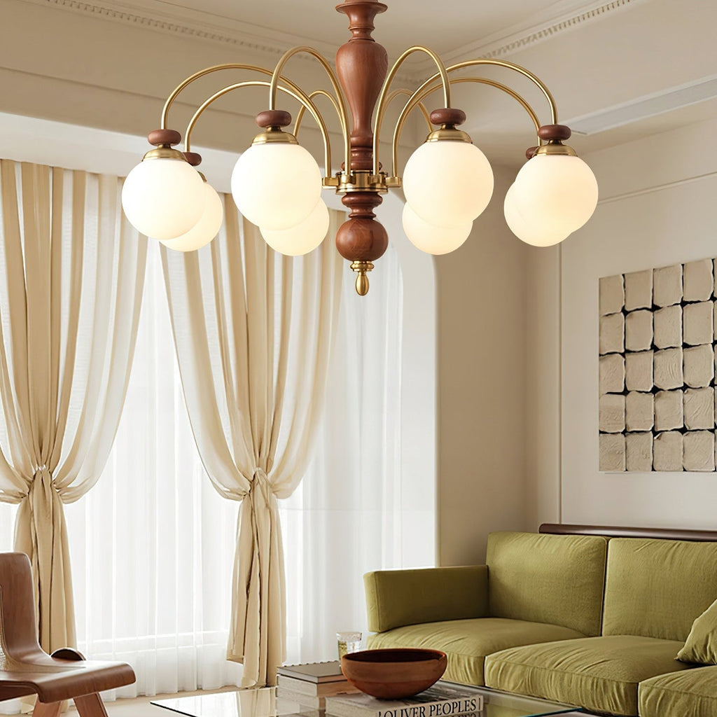 Solara Chandelier Classic Wooden Brass - image 12