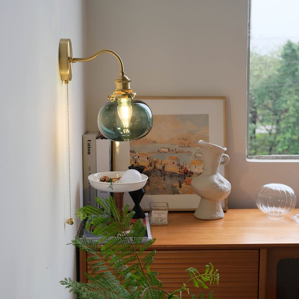 Valentina Vintage Glass Wall Lamp
