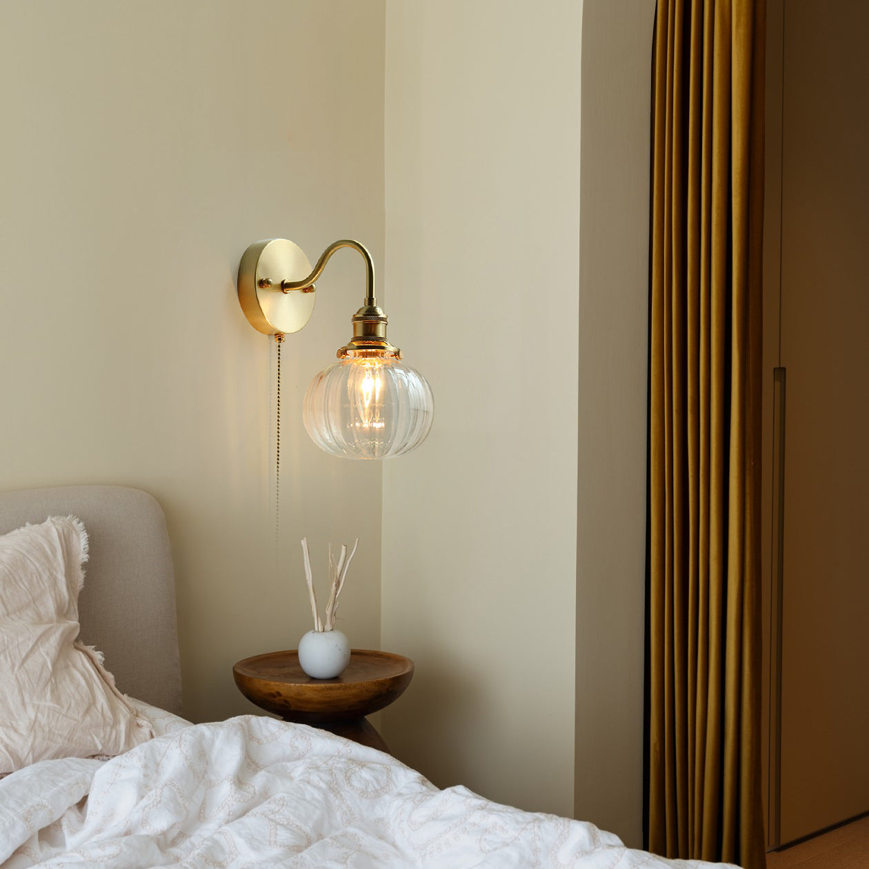 Valentina Vintage Glass Wall Lamp