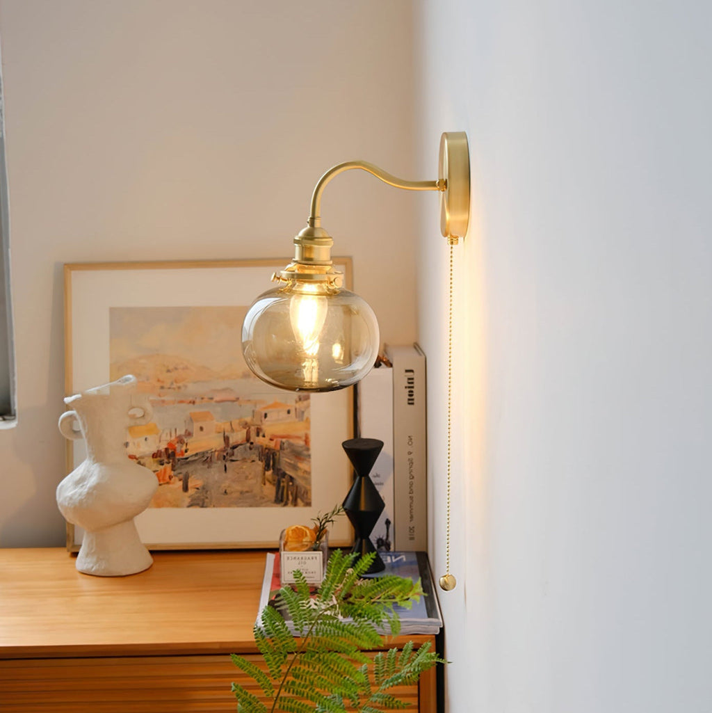 Valentina Vintage Glass Wall Lamp
