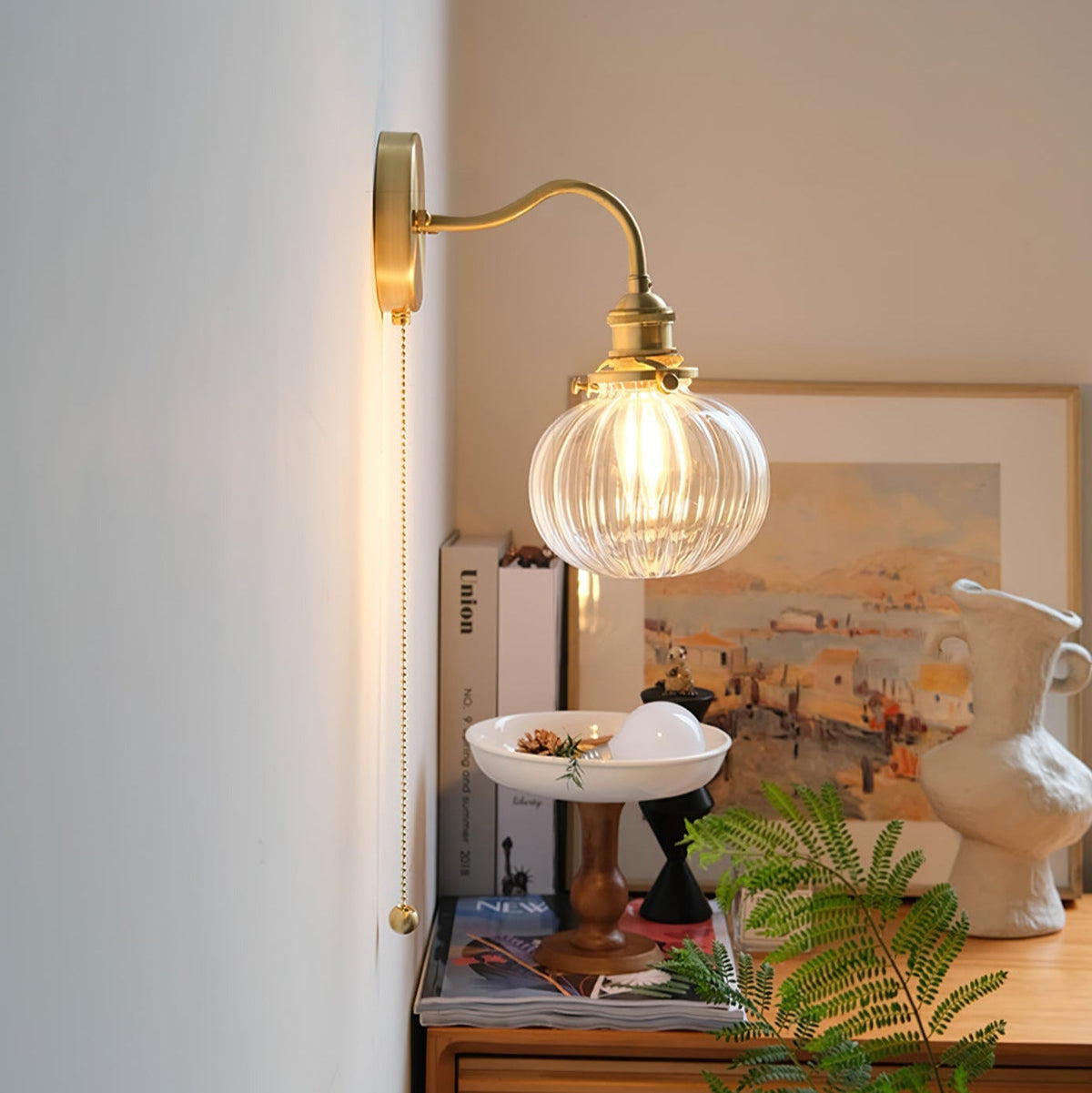 Valentina Vintage Glass Wall Lamp