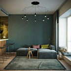 Lustra Pendant Lamp Geometric Wire Black LED