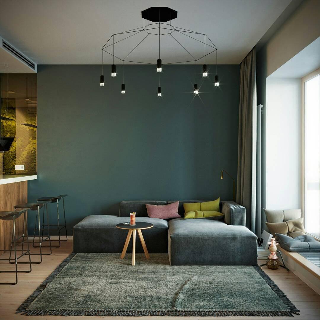 Lustra Pendant Lamp Geometric Wire Black LED