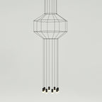 Lustra Pendant Lamp Geometric Wire Black LED