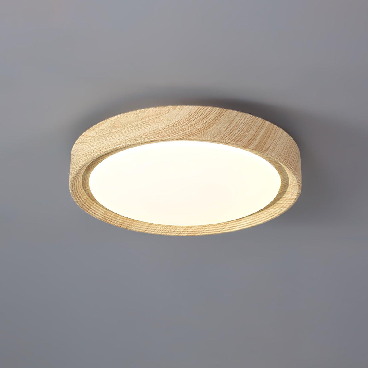 Muto Wood Grain Round Ceiling Light - Letslighting