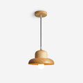 Wood Hat Pendant Lamp Curved Organic