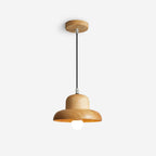 Wood Hat Pendant Lamp Curved Organic