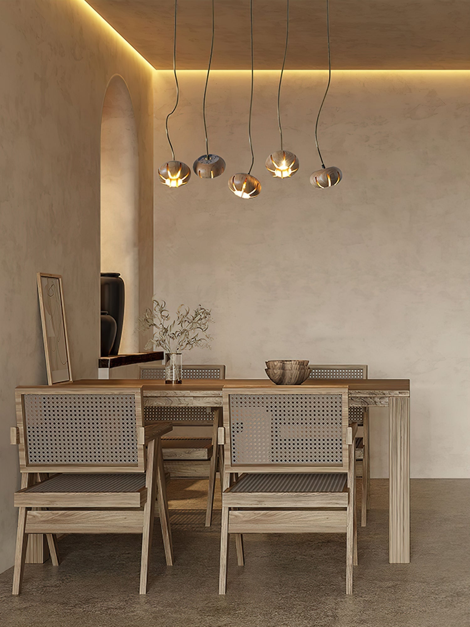 Zasorir Sculptural Marble Cluster Pendant Light