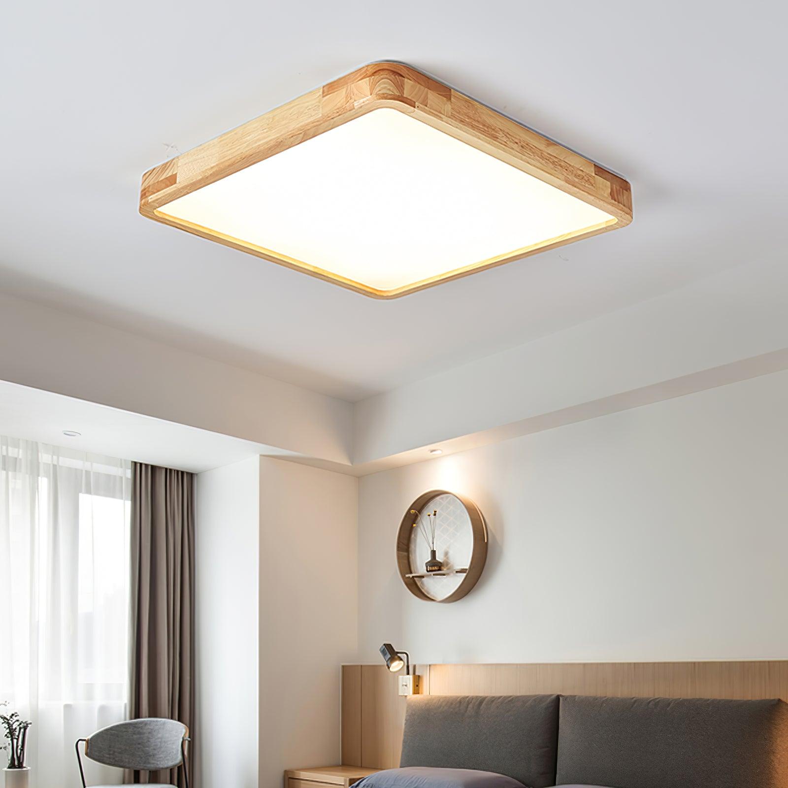 Lustra Ceiling Light Wooden Geometric LED